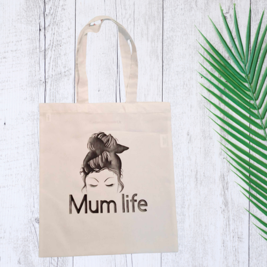 Mum life tote bag