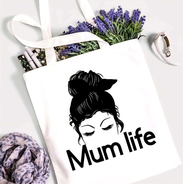 Mum life Tote Bag – Cute Gift for Moms on the Go - Image 2
