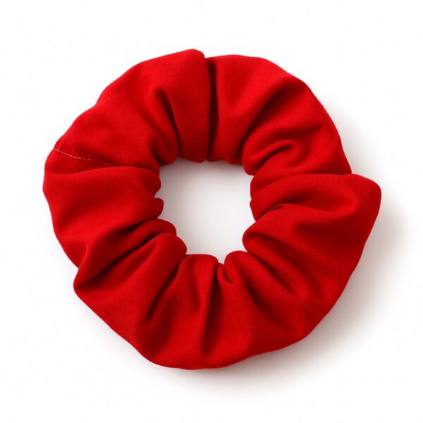 Red Hair Scrunchie – Soft Fabric Hair Tie for Everyday Wear