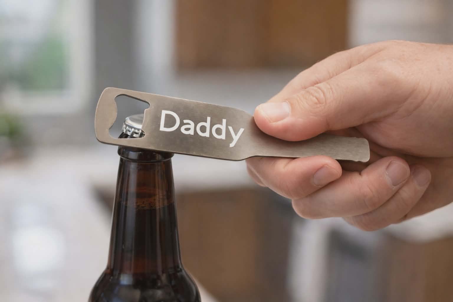 Custom “Daddy” Vinyl Bottle Opener – Personalized Stainless Steel Gift for Dad - Image 3
