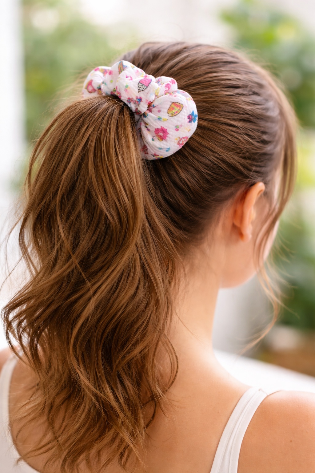 Fun Food Scrunchie – Rainbow, Pizza & Ice Cream Cute Hair Accessory - Image 4