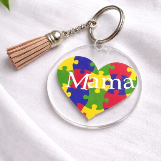 Autism Mama Keyring | Meaningful Autism Awareness Gift for Mums
