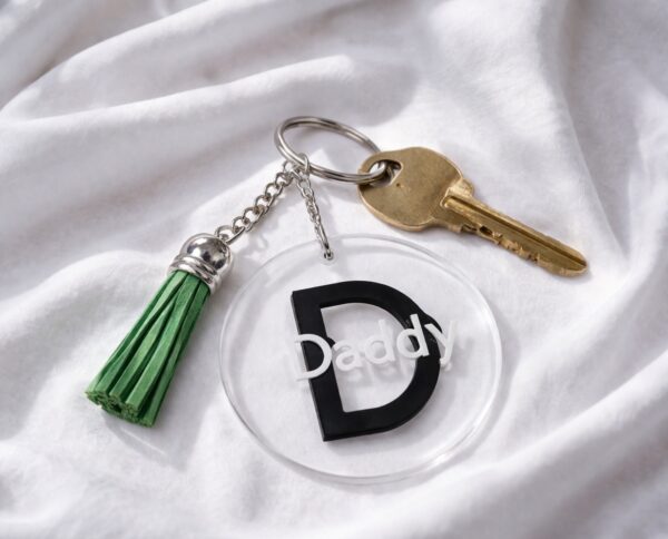 Daddy Keyring | Personalized Style Acrylic Gift for Dad