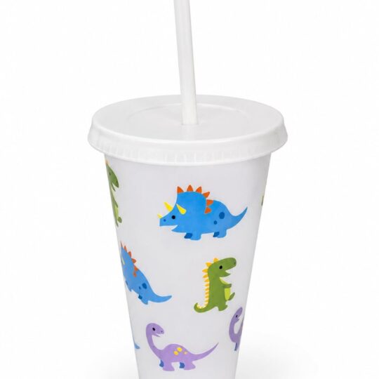 Dino Cold Cup with Straw