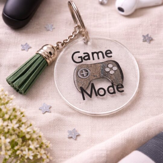 Game Mode Keyring | Stylish Gaming Acrylic Keychain for Gamers