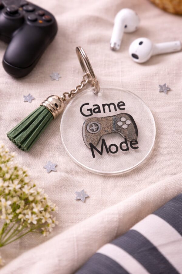 Game Mode Keyring | Stylish Gaming Acrylic Keychain for Gamers