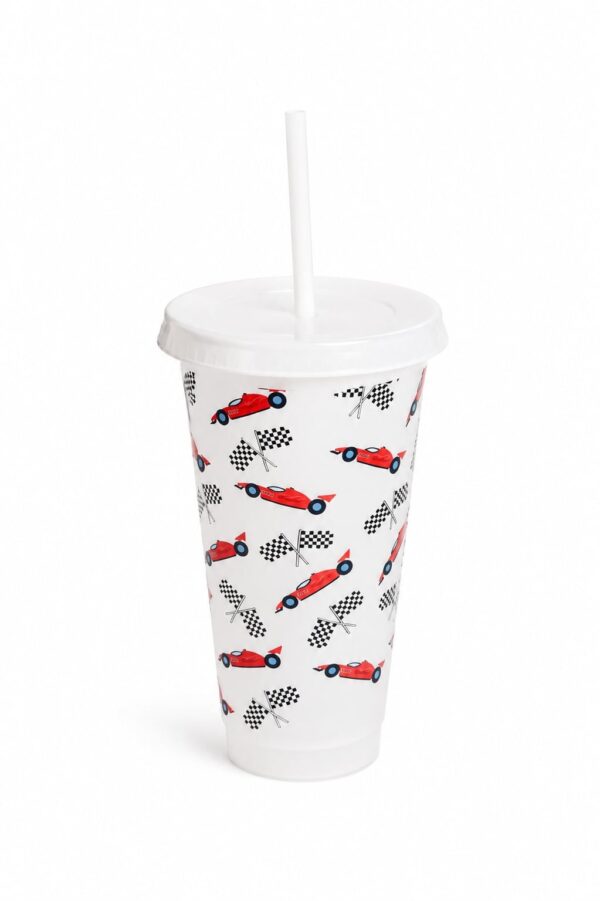 Racing Cars Cold Cup with Straw | Race Car Tumbler for All Ages