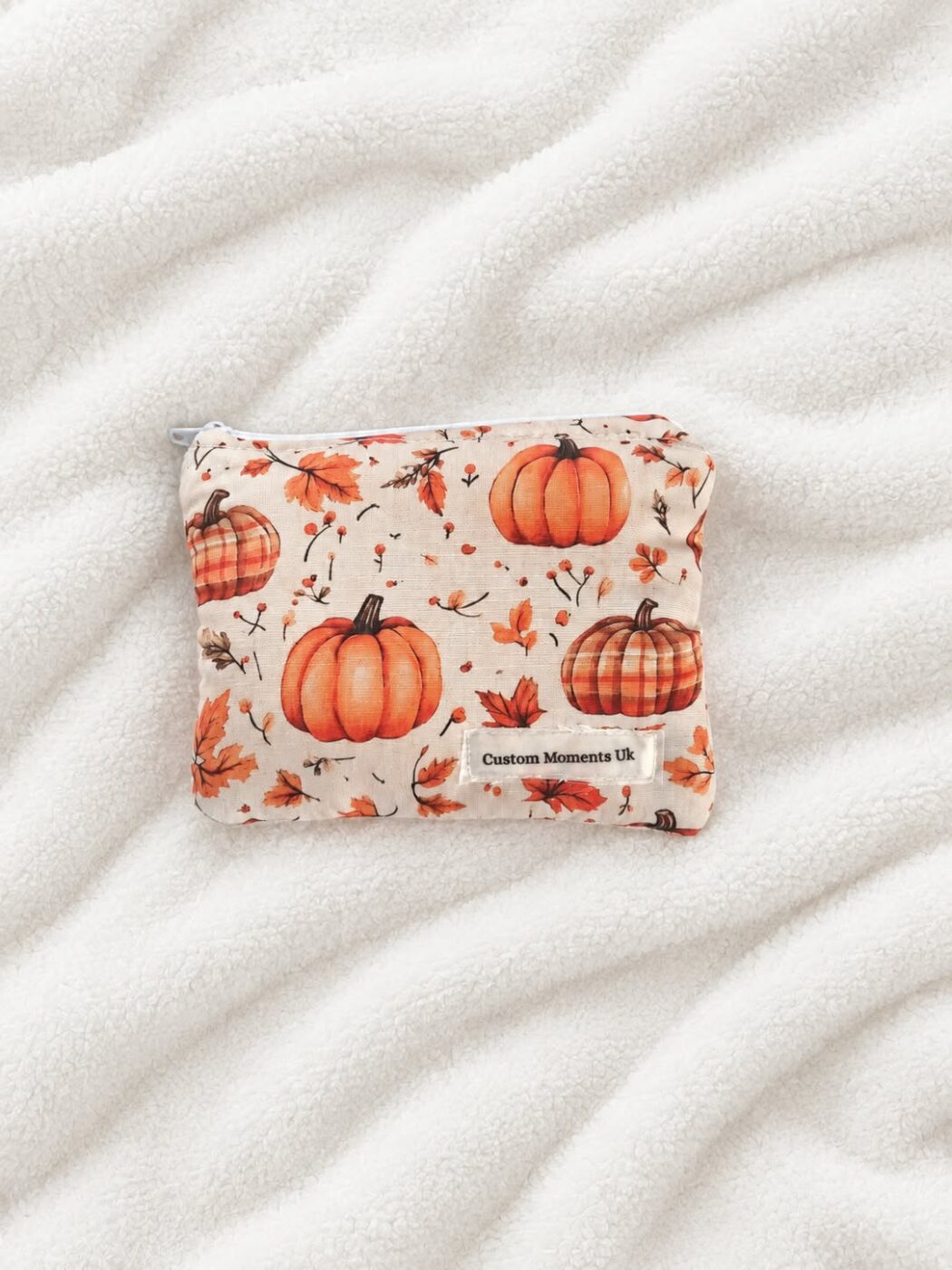 Autumn Pumpkin Handmade Fabric Purse