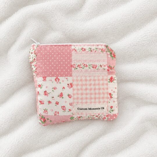 Pink Floral Handmade Fabric Purse